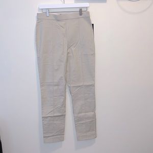 Tahari Pants Stretch Pleated Tan Size 4 NWT